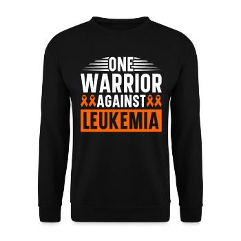 leukemia awareness blood cancer fight - Unisex Sweatshirt - black - Front - Alina (178cm) & Michal (187cm)