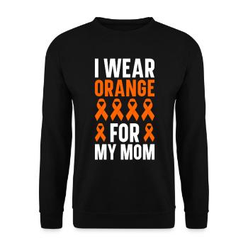 orangeleukemia awareness blood cancer fight - Unisex Sweatshirt - black - Front - Alina (178cm) & Michal (187cm)
