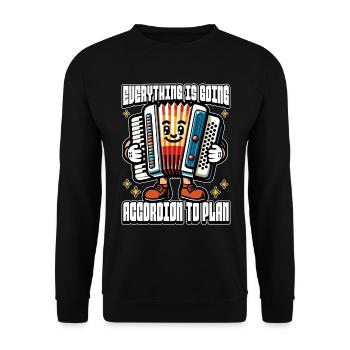 Accordéon Tout Est Going Musicien d’accordéon - Sweat-shirt Unisexe - noir - Devant - Alina (178cm) & Michal (187cm)