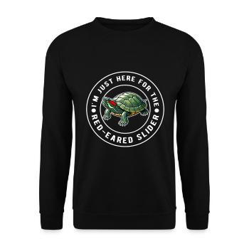 Tortue Tortue à oreilles rouges - Sweat-shirt Unisexe - noir - Devant - Alina (178cm) & Michal (187cm)