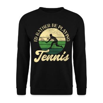 drôle de raquette de joueur de tennis que j’aurais - Sweat-shirt Unisexe - noir - Devant - Alina (178cm) & Michal (187cm)