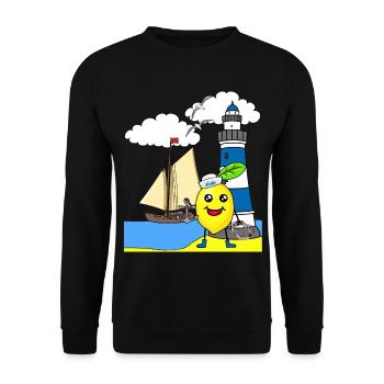 sailor lemon sour seafaring sailors sailors - Unisex Sweatshirt - black - Front - Alina (178cm) & Michal (187cm)
