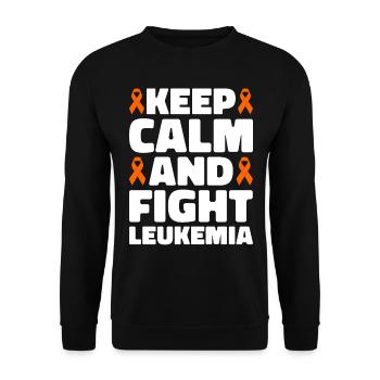 leukemia awareness blood cancer fight - Unisex Sweatshirt - black - Front - Alina (178cm) & Michal (187cm)