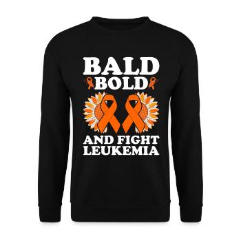 schwestleukemia awareness blood cancer fight - Unisex Sweatshirt - black - Front - Alina (178cm) & Michal (187cm)
