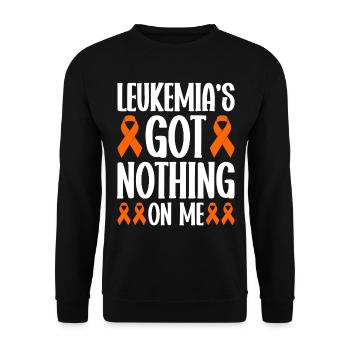 leukemia awareness blood cancer fight - Unisex Sweatshirt - black - Front - Alina (178cm) & Michal (187cm)