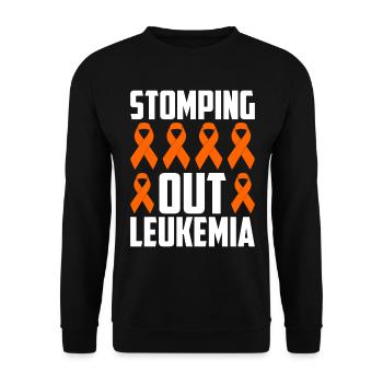 leukemia awareness blood cancer fight - Unisex Sweatshirt - black - Front - Alina (178cm) & Michal (187cm)