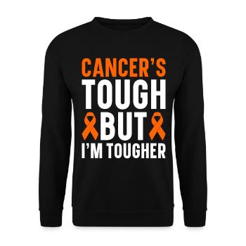 leukemia awareness blood cancer fight - Unisex Sweatshirt - black - Front - Alina (178cm) & Michal (187cm)
