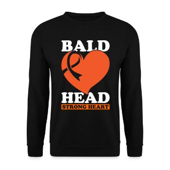 leukemia awareness blood cancer fight - Unisex Sweatshirt - black - Front - Alina (178cm) & Michal (187cm)