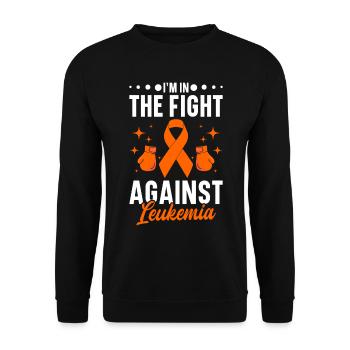leukemia awareness blood cancer fight - Unisex Sweatshirt - black - Front - Alina (178cm) & Michal (187cm)