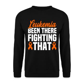 leukemia awareness blood cancer fight - Unisex Sweatshirt - black - Front - Alina (178cm) & Michal (187cm)