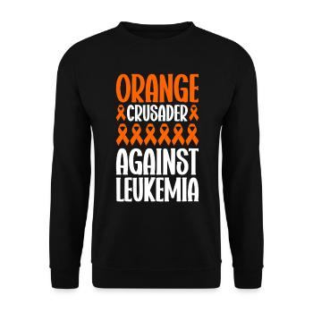 leukemia awareness blood cancer fight - Unisex Sweatshirt - black - Front - Alina (178cm) & Michal (187cm)