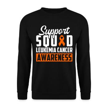 leukemia awareness blood cancer fight - Unisex Sweatshirt - black - Front - Alina (178cm) & Michal (187cm)