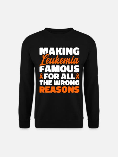Leukämie Bewusstsein Blutkrebs Bekämpfung - Unisex Pullover - Schwarz