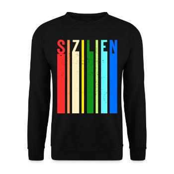 Sizilien Italien Urlaub Sicilia Idee - Unisex Pullover - Schwarz - Vorne - Alina (178cm) & Michal (187cm)