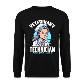 Veterinary Technician Animal Health Veterinarian - Unisex Sweatshirt - black - Front - Alina (178cm) & Michal (187cm)