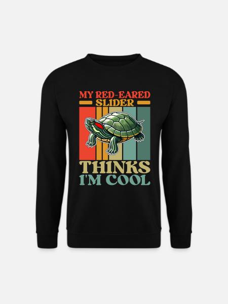 Turtle Red-eared Turtle - Unisex Sweatshirt - black