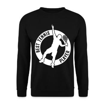 Meilleur joueur de tennis - Tennis Sport Joueur de tennis - Sweat-shirt Unisexe - noir - Devant - Alina (178cm) & Michal (187cm)