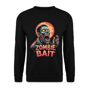 Halloween Zombie Design - Unisex Pullover - Schwarz - Vorne - Alina (178cm) & Michal (187cm)