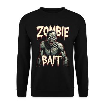 Conception de zombie d’Halloween - Sweat-shirt Unisexe - noir - Devant - Alina (178cm) & Michal (187cm)