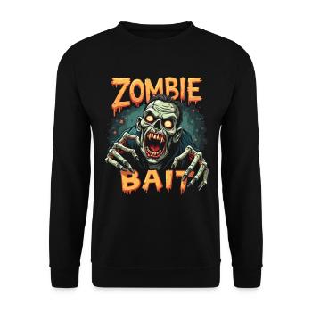 Conception de zombie d’Halloween - Sweat-shirt Unisexe - noir - Devant - Alina (178cm) & Michal (187cm)