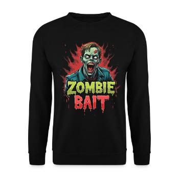 Conception de zombie d’Halloween - Sweat-shirt Unisexe - noir - Devant - Alina (178cm) & Michal (187cm)