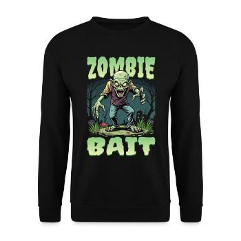 Conception de zombie d’Halloween - Sweat-shirt Unisexe - noir - Devant - Alina (178cm) & Michal (187cm)