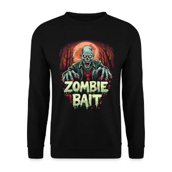 Conception de zombie d’Halloween - Sweat-shirt Unisexe - noir - Devant - Alina (178cm) & Michal (187cm)