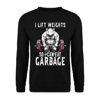 Opossum Workout Haltérophilie Gym Cadeau - Sweat-shirt Unisexe - noir - Devant - Alina (178cm) & Michal (187cm)