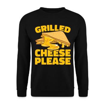 Grilled Cheese Grilled Cheese Foodie Cheese Sandwich - Sweat-shirt Unisexe - noir - Devant - Alina (178cm) & Michal (187cm)