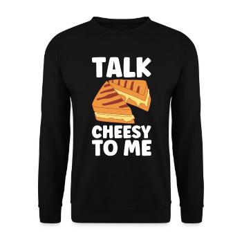 Grilled Cheese Grilled Cheese Foodie Cheese Sandwich - Sweat-shirt Unisexe - noir - Devant - Alina (178cm) & Michal (187cm)