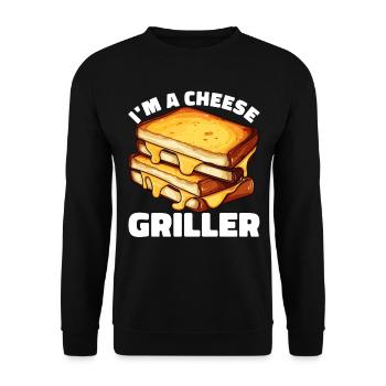 Grilled Cheese Grilled Cheese Foodie Cheese Sandwich - Sweat-shirt Unisexe - noir - Devant - Alina (178cm) & Michal (187cm)
