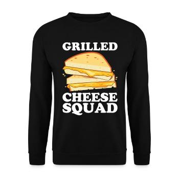 Grilled Cheese Grilled Cheese Foodie Cheese Sandwich - Sweat-shirt Unisexe - noir - Devant - Alina (178cm) & Michal (187cm)
