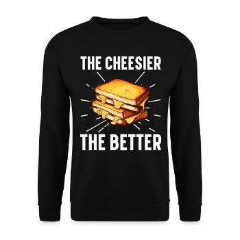 Grilled Cheese Grilled Cheese Foodie Cheese Sandwich - Sweat-shirt Unisexe - noir - Devant - Alina (178cm) & Michal (187cm)