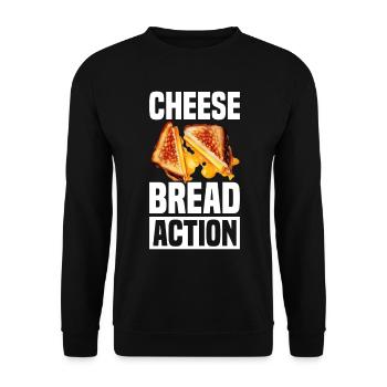 Grilled Cheese Grilled Cheese Foodie Cheese Sandwich - Sweat-shirt Unisexe - noir - Devant - Alina (178cm) & Michal (187cm)