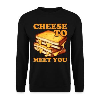 Grilled Cheese Grilled Cheese Foodie Cheese Sandwich - Sweat-shirt Unisexe - noir - Devant - Alina (178cm) & Michal (187cm)