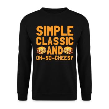 Grilled Cheese Grilled Cheese Foodie Cheese Sandwich - Sweat-shirt Unisexe - noir - Devant - Alina (178cm) & Michal (187cm)