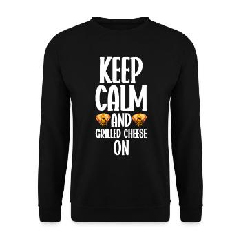 Grilled Cheese Grilled Cheese Foodie Cheese Sandwich - Sweat-shirt Unisexe - noir - Devant - Alina (178cm) & Michal (187cm)