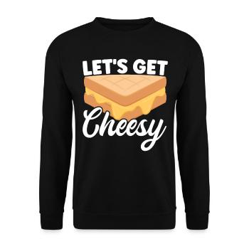 Grilled Cheese Grilled Cheese Foodie Cheese Sandwich - Sweat-shirt Unisexe - noir - Devant - Alina (178cm) & Michal (187cm)