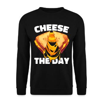 Grilled Cheese Grilled Cheese Foodie Cheese Sandwich - Sweat-shirt Unisexe - noir - Devant - Alina (178cm) & Michal (187cm)