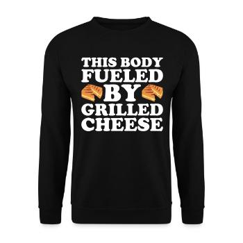 Grilled Cheese Grilled Cheese Foodie Cheese Sandwich - Sweat-shirt Unisexe - noir - Devant - Alina (178cm) & Michal (187cm)
