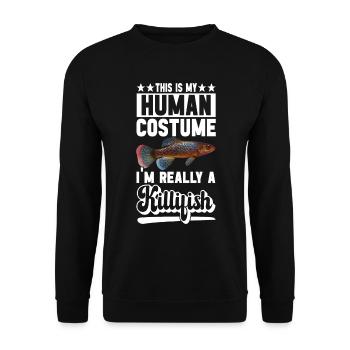 Killifish Quarium Fish - Unisex Sweatshirt - black - Front - Alina (178cm) & Michal (187cm)