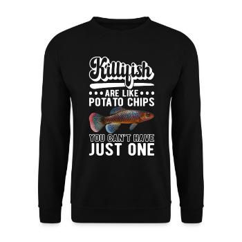 Killifish Quarium Fish - Unisex Sweatshirt - black - Front - Alina (178cm) & Michal (187cm)