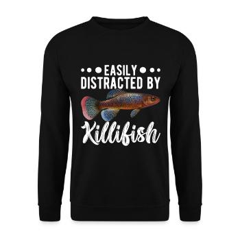 Killifisch Quarium Fische - Unisex Pullover - Schwarz - Vorne - Alina (178cm) & Michal (187cm)