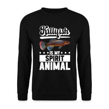 Killifish Quarium Fish - Unisex Sweatshirt - black - Front - Alina (178cm) & Michal (187cm)