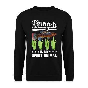 Killifish Quarium Fish - Unisex Sweatshirt - black - Front - Alina (178cm) & Michal (187cm)
