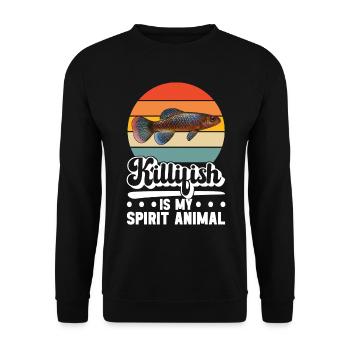 Killifish Quarium Fish - Unisex Sweatshirt - black - Front - Alina (178cm) & Michal (187cm)