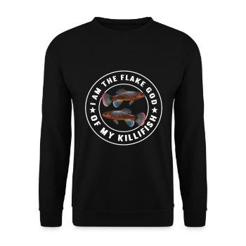 Killifisch Quarium Fische - Unisex Pullover - Schwarz - Vorne - Alina (178cm) & Michal (187cm)