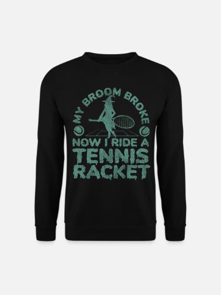 Funny Tennis Player Racket - Unisex Sweatshirt - black