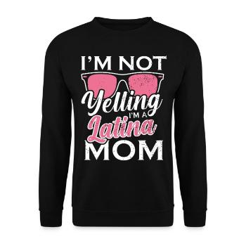 Je ne crie pas, je suis une maman latina - Sweat-shirt Unisexe - noir - Devant - Alina (178cm) & Michal (187cm)