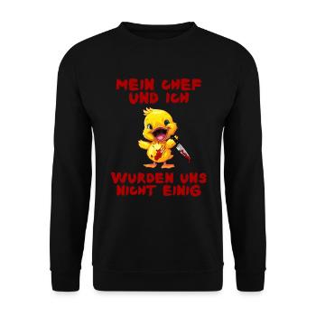 and I couldn't agree - duck knife - Unisex Sweatshirt - black - Front - Alina (178cm) & Michal (187cm)